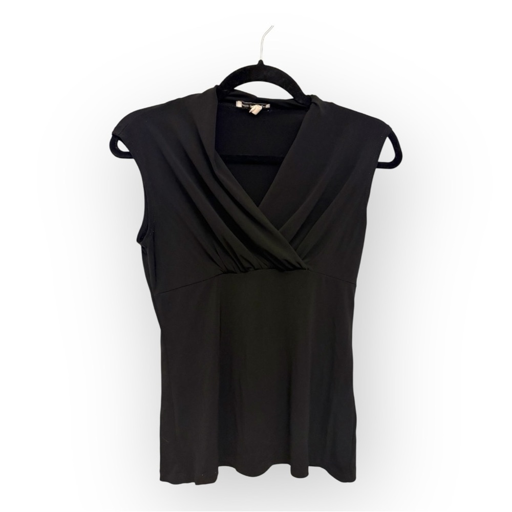 Bleeker & McDougal Black V-Neck Blouse | Classic Workwear Office Career Medium